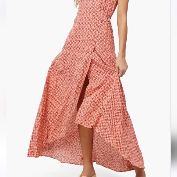 L Space Junie Patterned High-Low Wrap Dress Womens Size M - Picture 4 of 11